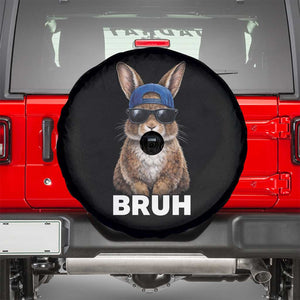 Funny Easter Bruh Bunny Sunglasses Meme Spare Tire Cover TS11 Black Print Your Wear