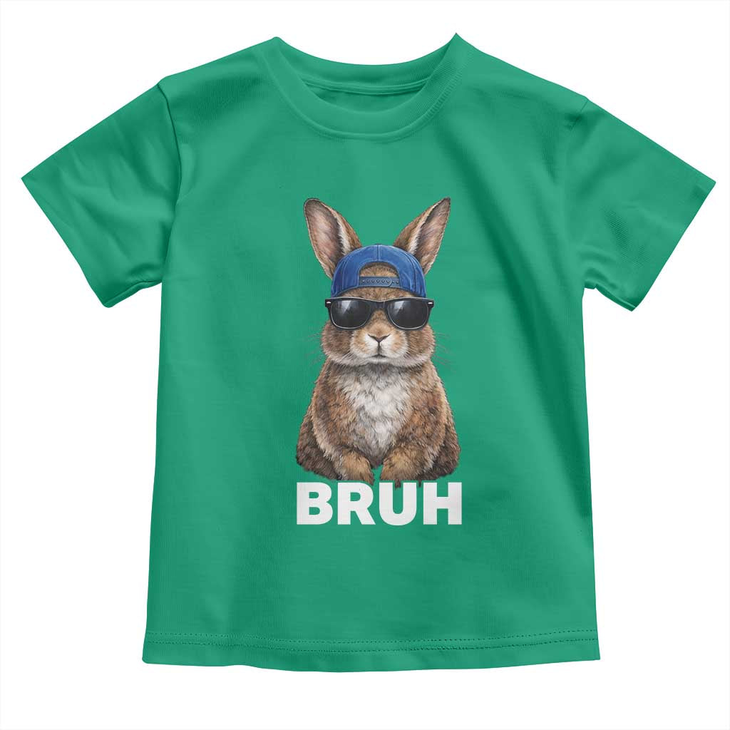 Funny Easter Bruh Bunny Sunglasses Meme Toddler T Shirt TS11 Irish Green Print Your Wear