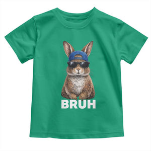 Funny Easter Bruh Bunny Sunglasses Meme Toddler T Shirt TS11 Irish Green Print Your Wear