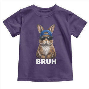 Funny Easter Bruh Bunny Sunglasses Meme Toddler T Shirt TS11 Purple Print Your Wear