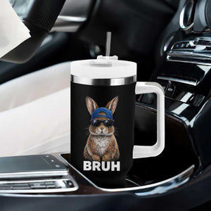 Funny Easter Bruh Bunny Sunglasses Meme Tumbler With Handle TS11 Print Your Wear