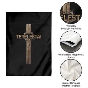 Christian Easter Resurrection Day Tetelestai Religious Cross Garden Flag TS11 Print Your Wear
