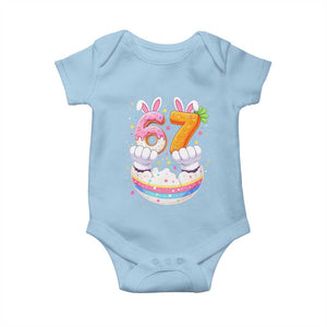 Funny Easter Day Bunny 67 Six Seven Meme Baby Onesie TS11 Light Blue Print Your Wear