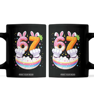 Funny Easter Day Bunny 67 Six Seven Meme Coffee Mug TS11 Black Print Your Wear