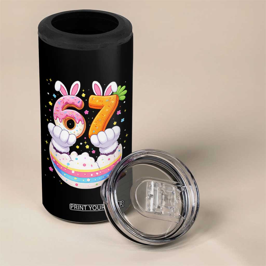 Funny Easter Day Bunny 67 Six Seven Meme 4 in 1 Can Cooler Tumbler TS11 Print Your Wear