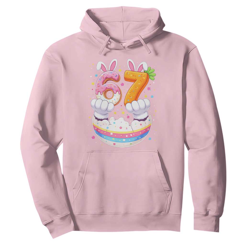 Funny Easter Day Bunny 67 Six Seven Meme Hoodie TS11 Light Pink Print Your Wear