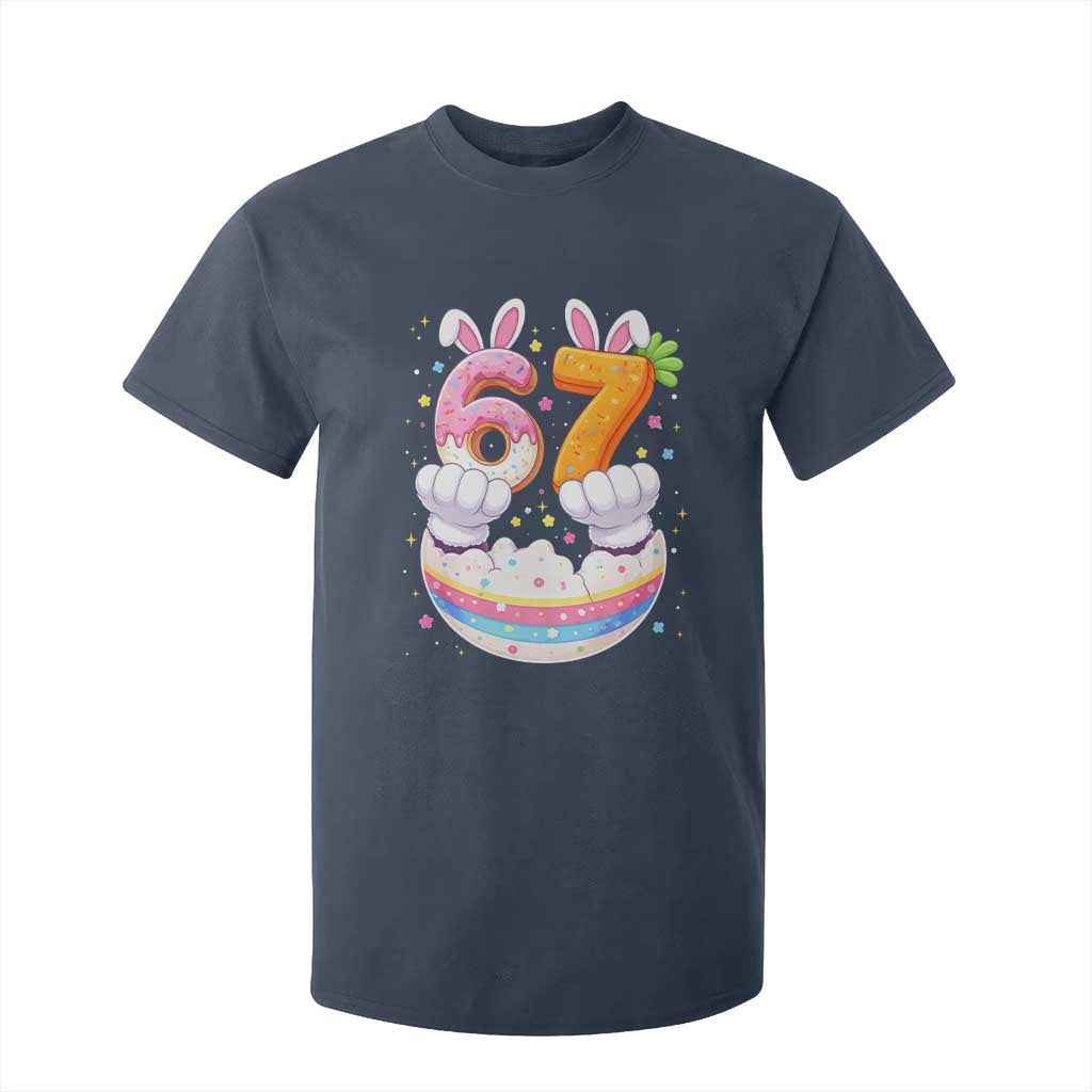 Funny Easter Day Bunny 67 Six Seven Meme T Shirt For Kid TS11 Navy Print Your Wear