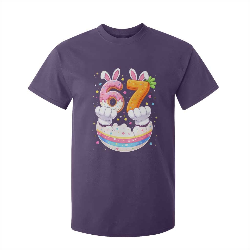 Funny Easter Day Bunny 67 Six Seven Meme T Shirt For Kid TS11 Purple Print Your Wear