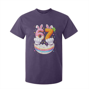 Funny Easter Day Bunny 67 Six Seven Meme T Shirt For Kid TS11 Purple Print Your Wear