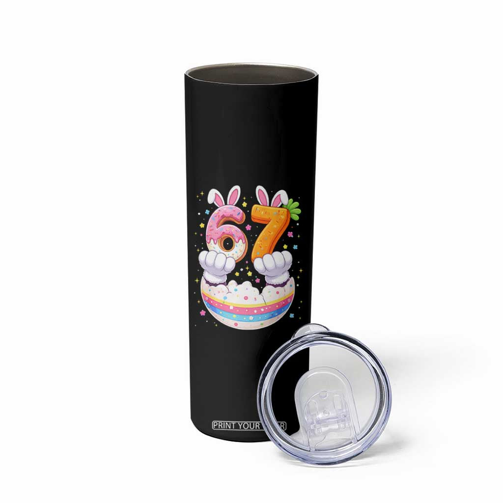 Funny Easter Day Bunny 67 Six Seven Meme Skinny Tumbler TS11 Print Your Wear
