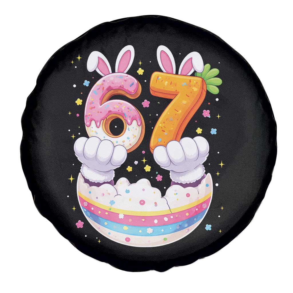 Funny Easter Day Bunny 67 Six Seven Meme Spare Tire Cover TS11 Print Your Wear