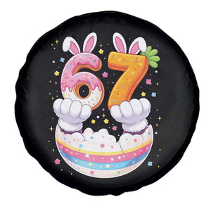 Funny Easter Day Bunny 67 Six Seven Meme Spare Tire Cover TS11 Print Your Wear