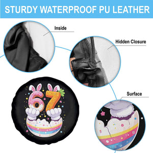 Funny Easter Day Bunny 67 Six Seven Meme Spare Tire Cover TS11 Print Your Wear