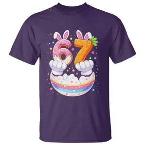 Funny Easter Day Bunny 67 Six Seven Meme T Shirt TS11 Purple Print Your Wear