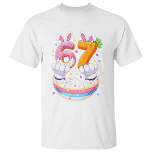 Funny Easter Day Bunny 67 Six Seven Meme T Shirt TS11 White Print Your Wear