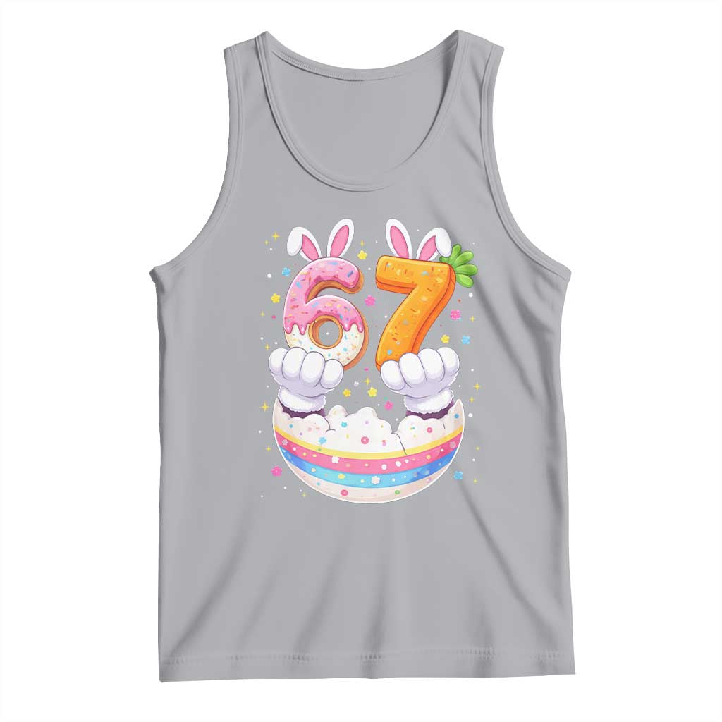 Funny Easter Day Bunny 67 Six Seven Meme Tank Top TS11 Athletic Heather Print Your Wear