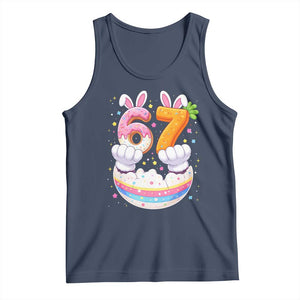 Funny Easter Day Bunny 67 Six Seven Meme Tank Top TS11 Navy Print Your Wear
