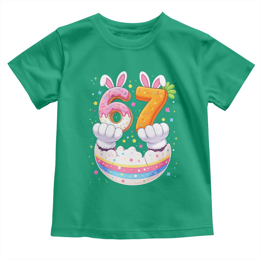 Funny Easter Day Bunny 67 Six Seven Meme Toddler T Shirt TS11 Irish Green Print Your Wear