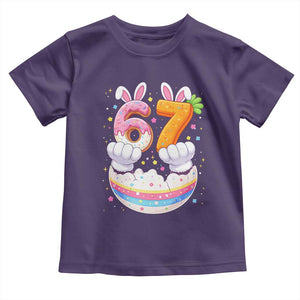 Funny Easter Day Bunny 67 Six Seven Meme Toddler T Shirt TS11 Purple Print Your Wear