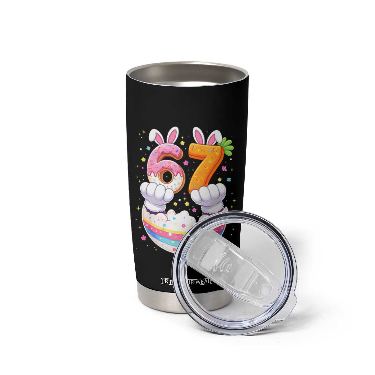 Funny Easter Day Bunny 67 Six Seven Meme Tumbler Cup TS11 Print Your Wear