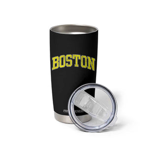Retro Yellow Boston Massachusetts MA Vintage Throwback Running Tumbler Cup TS11 Print Your Wear