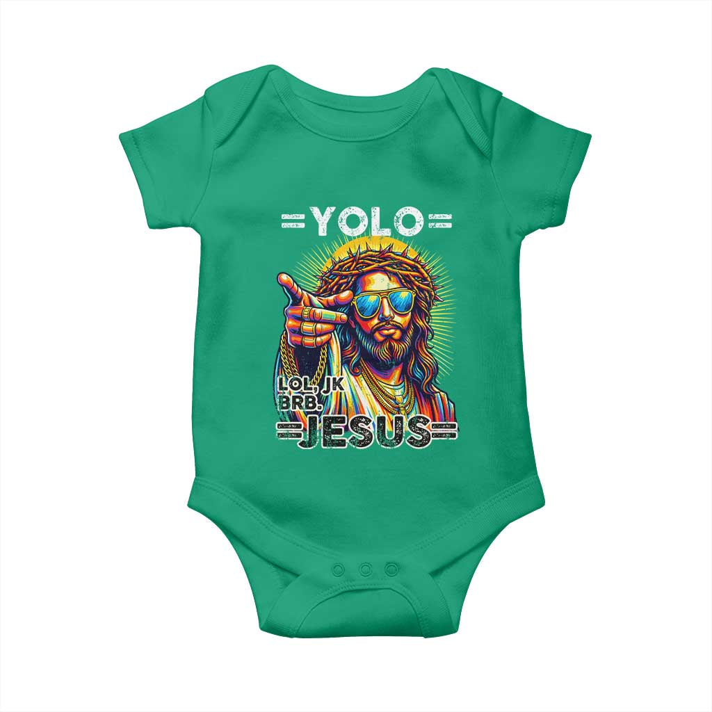 Funny Yolo Lol Jk BRB Christian Easter Baby Onesie Resurrection Jesus TS11 Irish Green Print Your Wear
