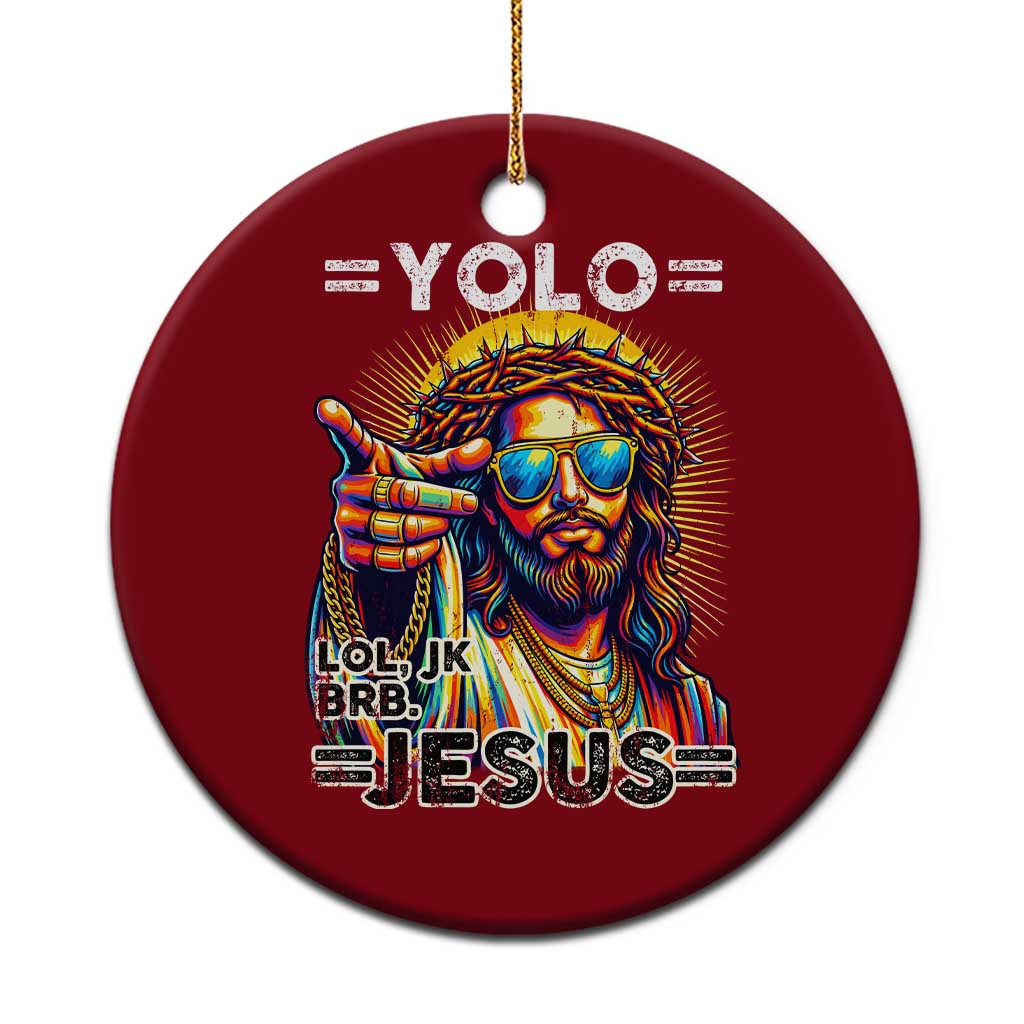 Funny Yolo Lol Jk BRB Christian Easter Ceramic Ornament Resurrection Jesus TS11 1pc Red Print Your Wear