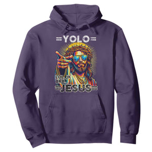 Funny Yolo Lol Jk BRB Christian Easter Hoodie Resurrection Jesus TS11 Purple Print Your Wear