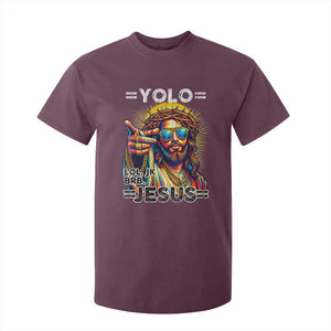 Funny Yolo Lol Jk BRB Christian Easter T Shirt For Kid Resurrection Jesus TS11 Maroon Print Your Wear