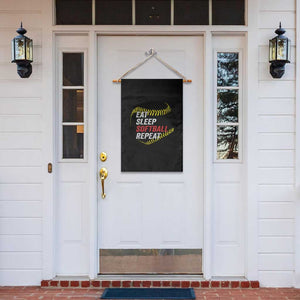 Eat Sleep Softball Repeat Garden Flag Funny Softball Player TS11 Print Your Wear