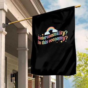 Funny Heterosexuality In This Economy Garden Flag Rainbow LGBTQ+ Pride TS11 Print Your Wear