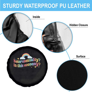 Funny Heterosexuality In This Economy Spare Tire Cover Rainbow LGBTQ+ Pride TS11 Print Your Wear