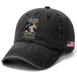 Only Two Defining Forces Have Ever Offered To Die For You Jesus Christ And The Veteran Washed Cotton Baseball Cap TS11 Print Your Wear