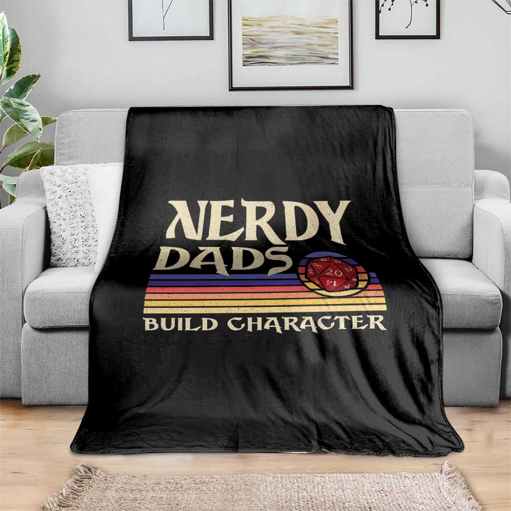 Nerdy Dad Throw Blanket Funny Fathers Day RPG Gaming D20 Tabletop TS11 Print Your Wear