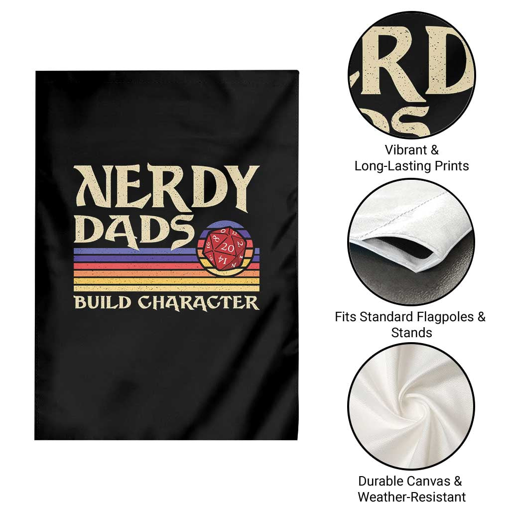 Nerdy Dad Garden Flag Funny Fathers Day RPG Gaming D20 Tabletop TS11 Print Your Wear