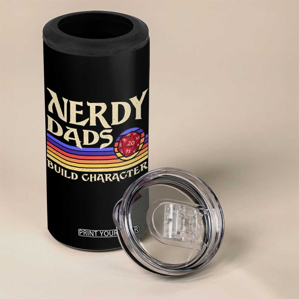 Nerdy Dad 4 in 1 Can Cooler Tumbler Funny Fathers Day RPG Gaming D20 Tabletop TS11 Print Your Wear