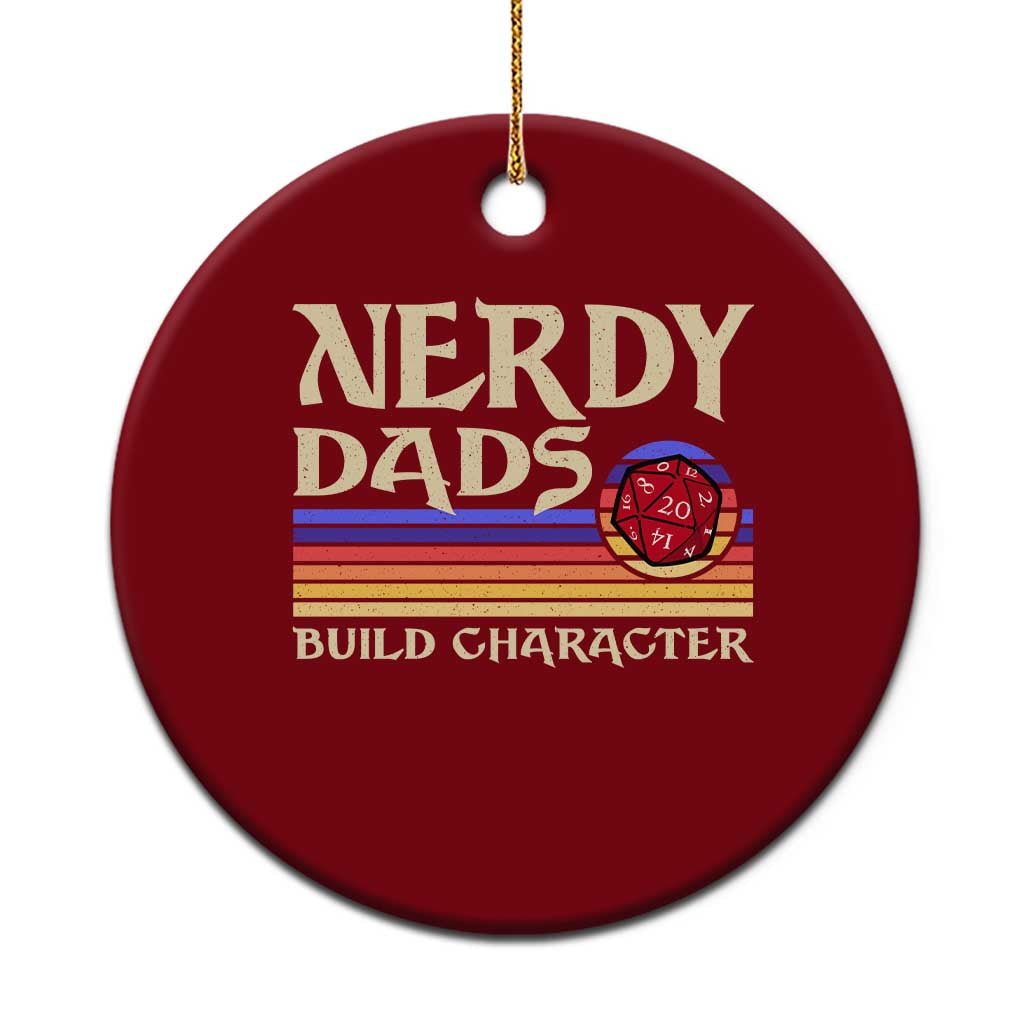 Nerdy Dad Ceramic Ornament Funny Fathers Day RPG Gaming D20 Tabletop TS11 1pc Red Print Your Wear