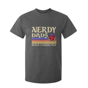 Nerdy Dad T Shirt For Kid Funny Fathers Day RPG Gaming D20 Tabletop TS11 Dark Heather Print Your Wear