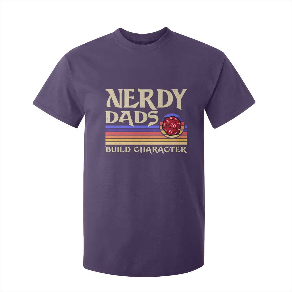 Nerdy Dad T Shirt For Kid Funny Fathers Day RPG Gaming D20 Tabletop TS11 Purple Print Your Wear