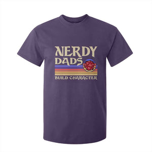 Nerdy Dad T Shirt For Kid Funny Fathers Day RPG Gaming D20 Tabletop TS11 Purple Print Your Wear
