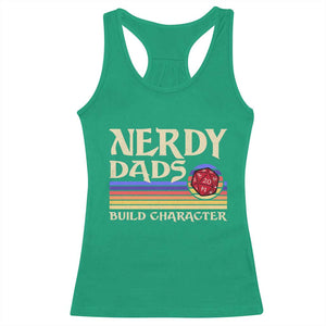 Nerdy Dad Racerback Tank Top Funny Fathers Day RPG Gaming D20 Tabletop TS11 Irish Green Print Your Wear