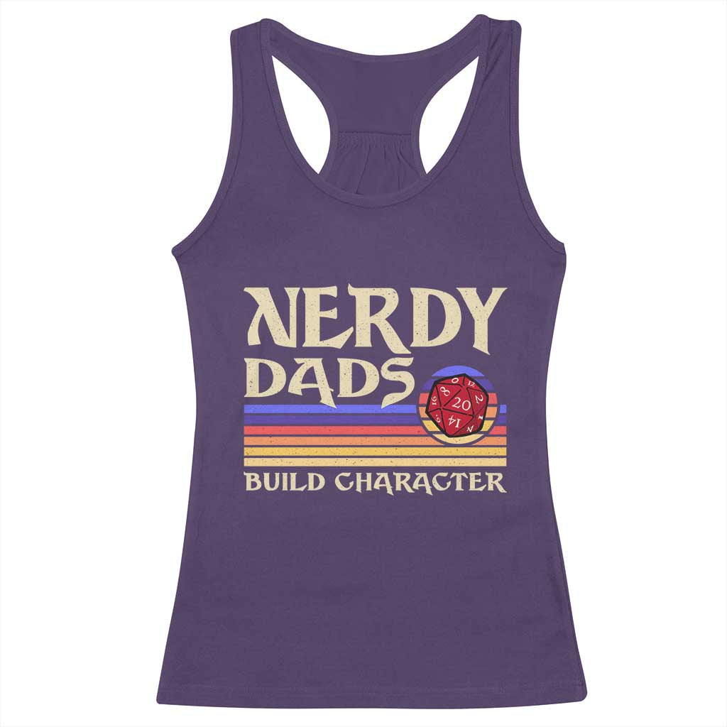 Nerdy Dad Racerback Tank Top Funny Fathers Day RPG Gaming D20 Tabletop TS11 Purple Print Your Wear