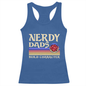 Nerdy Dad Racerback Tank Top Funny Fathers Day RPG Gaming D20 Tabletop TS11 Royal Blue Print Your Wear