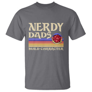 Nerdy Dad T Shirt Funny Fathers Day RPG Gaming D20 Tabletop TS11 Charcoal Print Your Wear