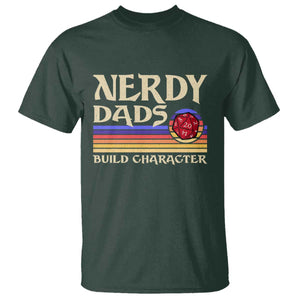 Nerdy Dad T Shirt Funny Fathers Day RPG Gaming D20 Tabletop TS11 Dark Forest Green Print Your Wear