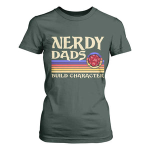 Nerdy Dad T Shirt For Women Funny Fathers Day RPG Gaming D20 Tabletop TS11 Dark Forest Green Print Your Wear