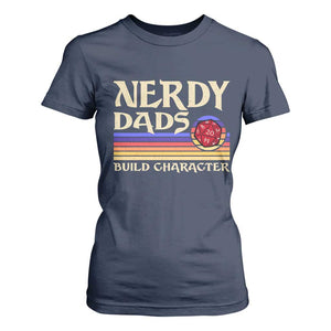 Nerdy Dad T Shirt For Women Funny Fathers Day RPG Gaming D20 Tabletop TS11 Navy Print Your Wear