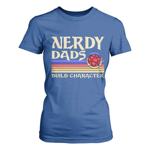 Nerdy Dad T Shirt For Women Funny Fathers Day RPG Gaming D20 Tabletop TS11 Royal Blue Print Your Wear