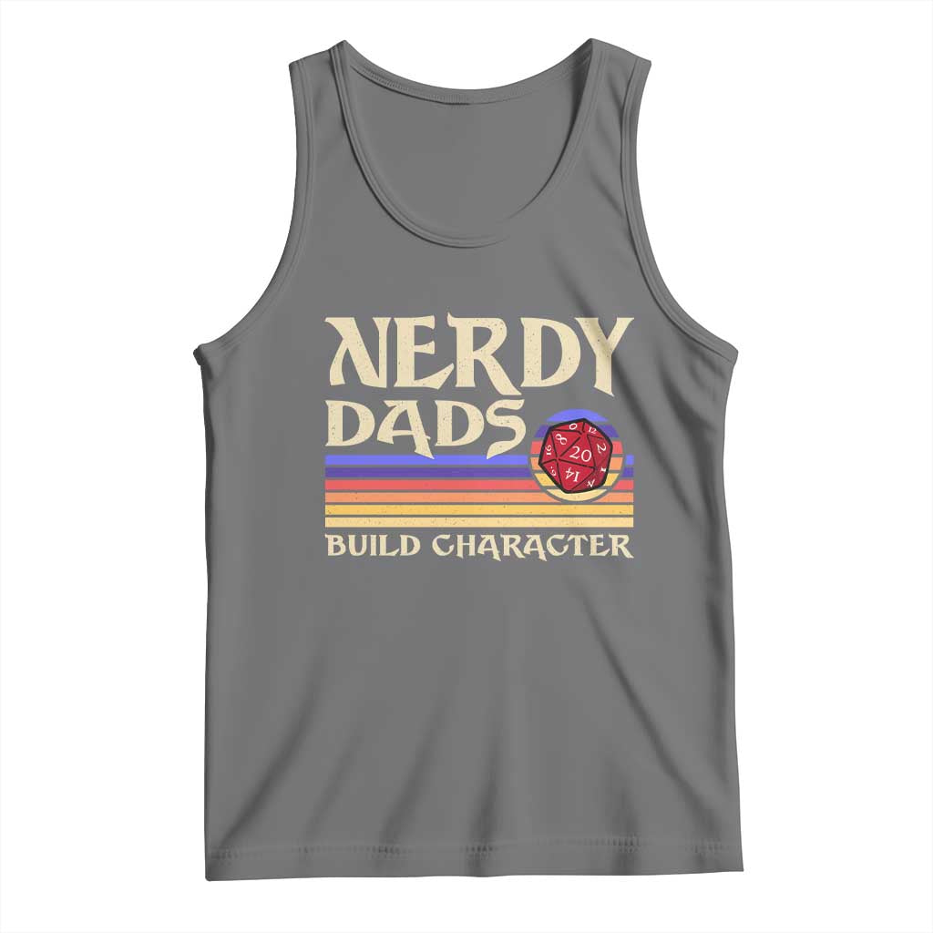 Nerdy Dad Tank Top Funny Fathers Day RPG Gaming D20 Tabletop TS11 Black Heather Print Your Wear