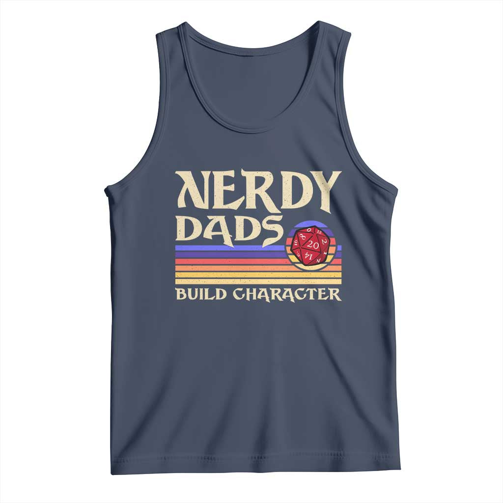 Nerdy Dad Tank Top Funny Fathers Day RPG Gaming D20 Tabletop TS11 Navy Print Your Wear